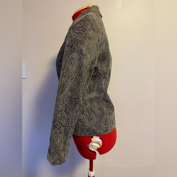 Paisley patterned blazer, gray/purple with metallic shine - Picture 2 of 6